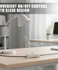 White Thumb-Control Inline Power Button Switch For Lamps And Small Devices Dual Pole AC Handles 12V To 250V Up To 2A on desk