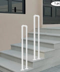 Heavy Duty U Shape Stair Handrail With Industrial Finish delivers secure grip on white stairs for home safety.