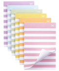 Lined Sticky Notes 4x6 Inch, 6 Pads With 45 Sheets Each, Self-Stick Memo Pads For Office, School, Home, And Study, Neat Writing With Horizontal Lines