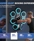 Man using Interactive Music Boxing Trainer For Adults And Kids, Wall Mounted Electronic Punching Target With Gloves, Large Size.