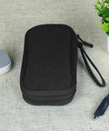 Travel Cable Organizer Pouch For Cords And Chargers Waterproof Double Layer Electronics Storage Bag Medium Black Slim Travel Case