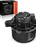 Front HVAC Heater Blower Motor With Fan Cage Fits Chevrolet Bolt Ev And Euv 2017 To 2023 showing assembly and packaging.