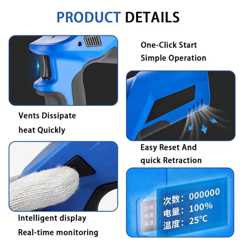 Cordless Cable Cutter 150KN-250KN Hydraulic Wire Shears showing digital display and vents for heat dissipation.