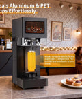 Pro Grade Automatic Soda Can Sealer For Aluminum And Plastic Cans With Touch Screen Operation, Auto Height Detection in cafe