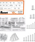 51 Piece Flat Head Clevis Pins Kit With 18 Sizes From M5 To M12 For Auto And DIY Projects, includes pins in storage case