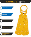 Gator Roof Anchor Bundle with ANSI OSHA certified yellow roof anchor, weather-resistant, showing specs and compliance features.