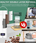 Ultimate Travel Electric Kettle 450Ml Portable Mini Water Boiler for Tea and Coffee, White, showing stainless steel material.