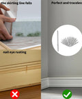 200 Pack Double Head Skirting Nails With Seamless Threads For Solid Wood Baseboards And Molding shown in use for seamless installation.