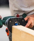 Using a router from 24 Piece Quarter Inch Shank Tungsten Carbide Router Bit Set for Woodworking Pros and Beginners on wood