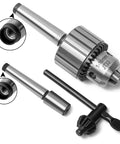 Heavy Duty Drill Chuck Set 5/8 Inch Capacity With JT33 MT2 And JT33 MT1 Taper Arbors, 3/8 X 16 TPI And 1/4 X 20 TPI shown