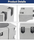 Straight Up Durable Aluminum Cnc Spindle Mount Bracket with 65Mm and 80Mm dual bore holes, showcasing detail and fasteners.