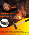 Pro Grade Knife Making Tongs Set And Blacksmith Hammer 5 Piece Forge Tools Kit For Bladesmiths with a hammer in use