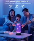 Jellyfish Lamp With 7 Color Changing LEDs Realistic Floating Tank Aquarium Night Light on table with family watching