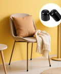 Chair with 12 Pack 1 Inch Rubber End Caps And Plugs For Metal Tubing Round Black Protective Caps inset image