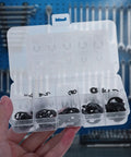Dope E Clips Assortment Set External Retaining Rings M1.5 To 10mm 240 Piece Kit For Hardware Shafts And Fasteners Built To Last With Corrosion Resistant Beryllium Bronze And Precise Fit Circlips, organizer case with black circlips