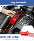 Red Gear Shift Cover And 4WD Shift Knob Trim Panel Kit For Jeep Wrangler JL JLU Gladiator JT 2018 2024 Easy Install