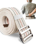 60 Inch Gait Belt For Seniors And Elderly Caregivers, medical strap with cotton fabric and metal buckle in use for safe transfers