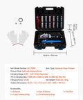 Hydraulic Hose Crimper Kit for Automotive Air Conditioning Repair With Seven Dies and Snap-On Carrying Case, detailed view