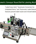 High Speed Fully Automatic Labeling Machine For Round Bottles delivers precise labeling with touchscreen and auto correction features.