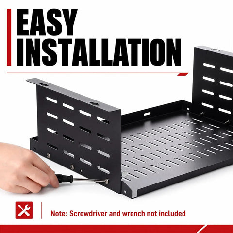 Easy installation of the Slick Under Desk Computer Mount Bracket For Small Form Factor PCs And Gaming Rigs.