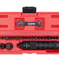 Heavy Duty Manual Impact Driver Set With Three Eighths Inch And One Half Inch Drive, Twenty Five Piece Kit in red case