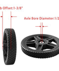 8 Inch Lawn Mower Wheel Kit For Push Mower Set Of 2 With Bolts And Nuts Bore Half Inch Spoke Hole One And A Quarter Inch details