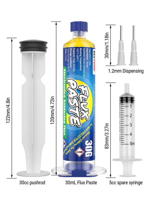 Rosin Paste Soldering Flux No Clean Rosin Solder Flux Paste That Delivers Solid Adhesion For IC And SMD Rework 30mL Syringe