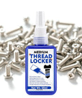50ml bottle of medium strength threadlocker with screws
