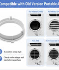 Easy Install 4 Position Snap Portable AC Exhaust Hose Connector With 6.69 Inch Outer Diameter And 5.9 Inch Inner Diameter Replacement Fits Old Version KYR35 KY25 JHS And Vissani Portable Air Conditioners, ABS plastic