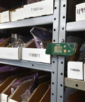 USB Humidity And Temperature Datalogger With SD Card Storage and Excel Export mounted on shelf in warehouse