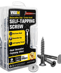 DIY 400-Piece Cross Flat Head Self Tapping Screws With 200 Decorative Cover Caps In A Reusable Organizer Box For Woodworking