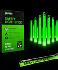 Bright Emergency Glow Sticks 12 Pack For Survival Gear Camping Lights Power Outages And Military Use Green Long Lasting 360 Degree Visibility Up To 12 Hours
