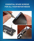 Top Shelf Complete Screw Replacement Kit For iPhone 14 Pro Max Featuring Heavy Duty Pentalobe And Logic Board Bolts In Multiple Finishes for repairs.