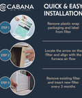 Installation guide for Six Pack 14x20x1 MERV 13 Air Filters For AC Furnace In Home And Office Indoor HVAC Replacement That Traps Dust Pollen Pet Dander Smoke And Allergens For Fresher Cleaner Indoor Air.