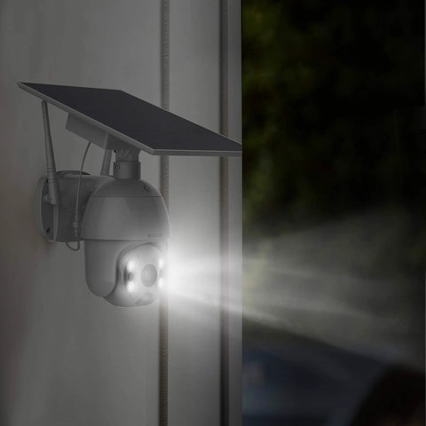 Outdoor WiFi Security Camera With Solar Power And Rechargeable Battery 360 Degree Pan Tilt 1080P HD Video Color Night Vision Motion Detection Two Way Talk Remote Access Easy Setup For Your Home Surveillance