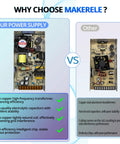 Comparison of Universal 24V DC Power Supply SMPS 60W with other power supply, highlighting efficiency and stability features.