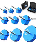 Pro Grade Versatile PVC Pipe Reamer Kit Set From Half Inch To Four Inch With Nine Reamers Four-Sided Carbide Aluminum