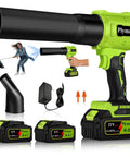 Beast Power Cordless Leaf Blower With Turbo 800000 RPM Motor Dual Speed Nozzles 2x4Ah Batteries And Charger Handheld Air Blower