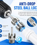 Ultimate 3 Piece Pipe Threading Wrench Set For 1/2 In 3/4 In And 1 Inch Pvc Pipes Heavy Duty Alloy Steel connection featuring anti-drop steel ball lock.