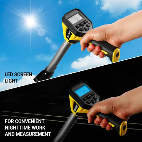 Heavy Duty Digital Measuring Wheel With 6 Inch Roller, Hella Precise Feet To Meters Toggle For Yard Surveying, Rock Solid Construction For Contractors, Includes Nifty Transport Bag And Auto Memory Lock