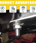 Must Have 400 Piece Stainless Steel Lock Washer Set With Flat, Split, Internal Tooth And External Tooth Washers in use on bolt
