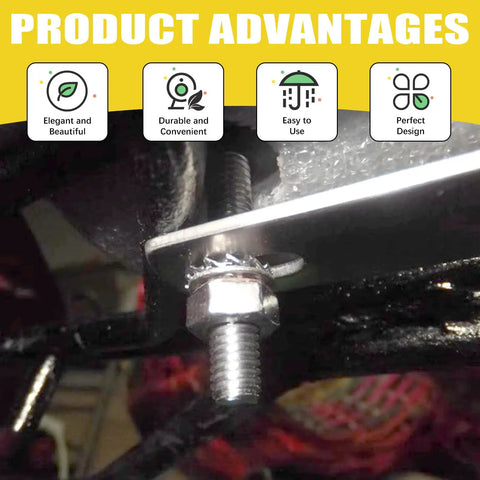 Must Have 400 Piece Stainless Steel Lock Washer Set With Flat, Split, Internal Tooth And External Tooth Washers in use on bolt
