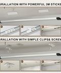 Installation methods for Dimmable WiFi RGB Under Cabinet LED Lighting Kit 12 Inch Linkable Under Counter Lights with Remote Control.