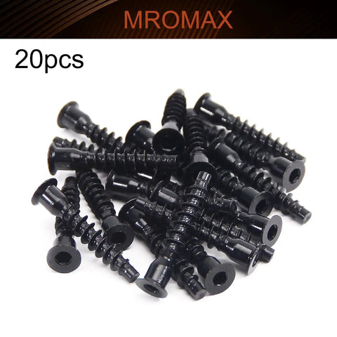 M7x40mm Carbon Steel Confirmat Screws Inner Hex Self Drilling For Wooden Board Connection Black Pack Of 20
