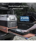 Heavy Duty Locking Drawer Slides Pair With Full Extension Ball Bearing Side Mount Rails, 53mm Wide, 120kg support, 500mm, in use with heavy load