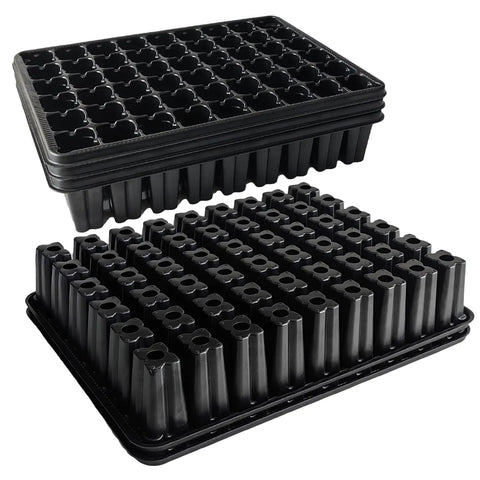 54 Cell Seed Starter Tray Set 2.8 Inch Deep Plug Trays For Easy Germination And Transplantation Reusable 5 Pack