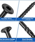 Details of Bulk 480Pcs Wood Screws Kit With Size 10 Deck Screws In Four Sizes For DIY Projects Rust Resistant Torx Bits Included