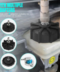 3L Brake Bleed Kit With Manual Brake Bleeder Vacuum Pump Includes 1L Waste Oil Bottle 5 Master Cylinder Adapters adapter connection