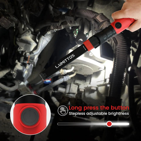 Rechargeable Magnetic LED Work Light 2500mAh Folding Flashlight For Mechanics in use for car repair with adjustable brightness