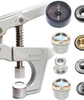 15Mm Metal Snap Fastener Kit With Pliers And Adapter 40Set Dope Black Button Snaps Press Studs for Leather, DIY Tools